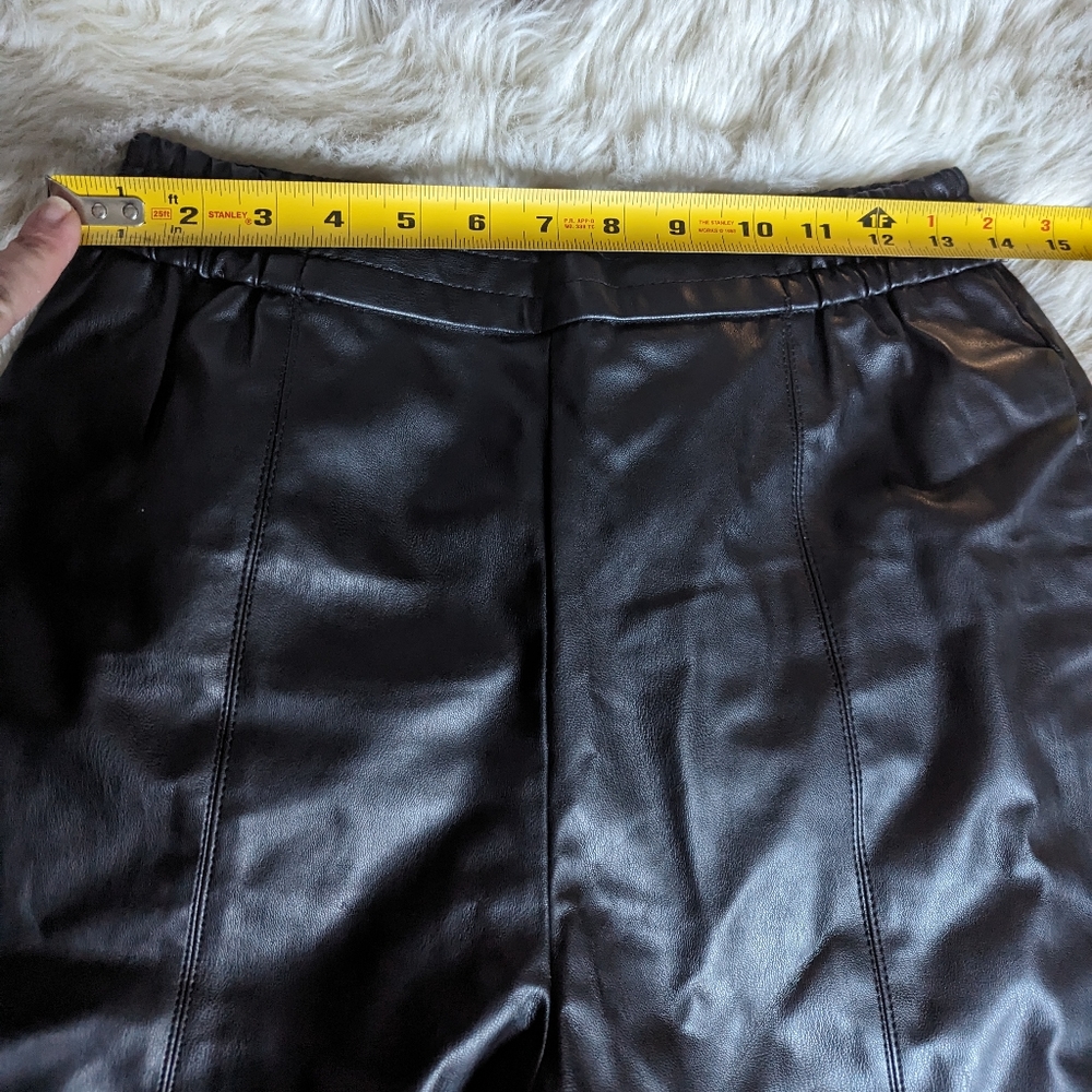NWT Zara Faux Leather High Waisted Joggers - Picture 10 of 16
